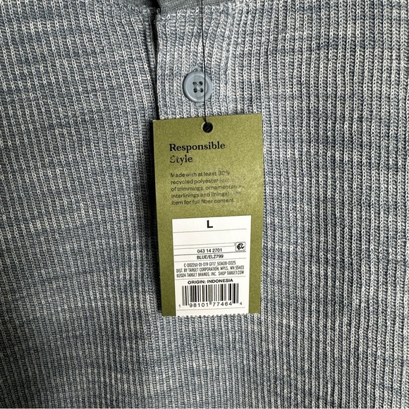 Goodfellow - Men’s - Waffle Knit Long Sleeve Henley Shirt - Size Large - NWT - Picture 4 of 6